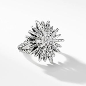 Starburst Ring 25mm with Diamonds sz 7